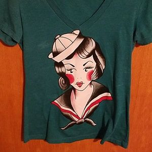 Sourpuss sailor girl shirt